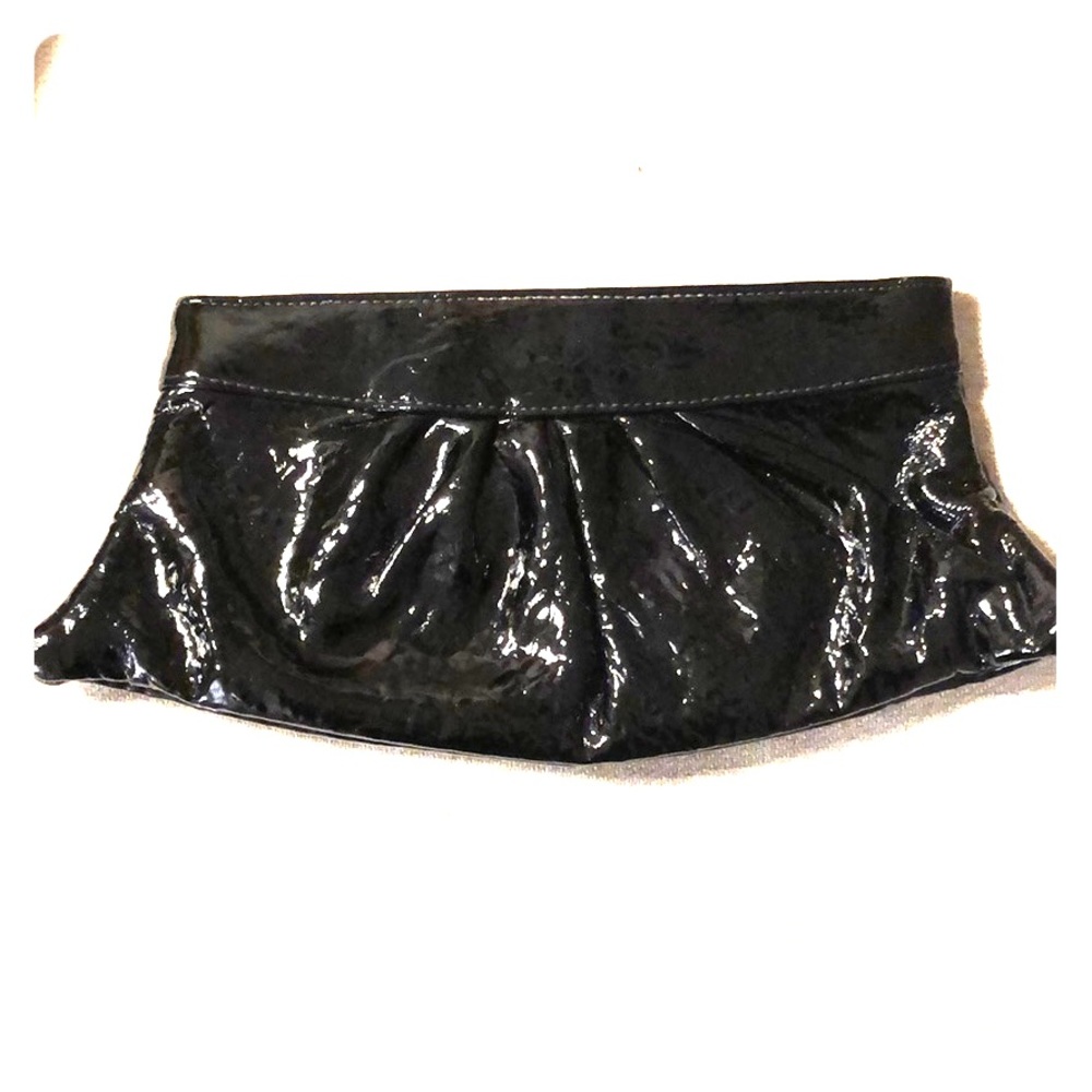 Lauren Merkin Black Patent Leather Clutch